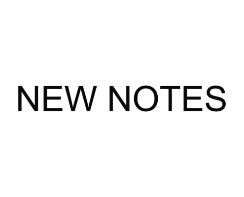 Heading reads 'NEW NOTES' on a white background