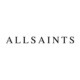 ALLSAINTS logo in black serif font on white background